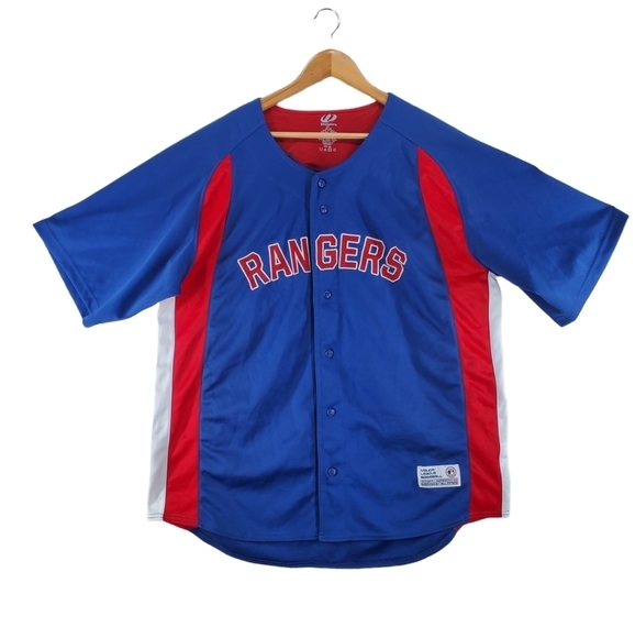 Texas Rangers Dynasty Jersey Men XL World Series Champs 2023 Stitched Blue Red - Picture 10 of 11
